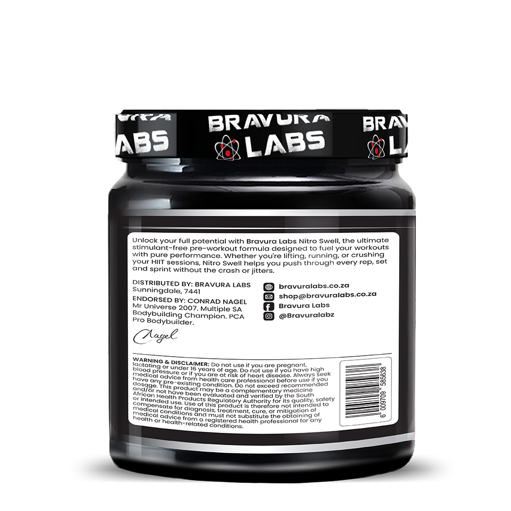 NITRO SWELL Simulant Free Pre-Workout Sour Jellybean 500g - 20 Servings