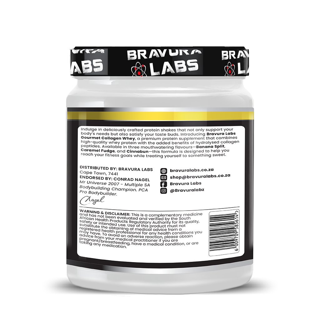 Gourmet Collagen Whey Banana Split 500g - 20 Servings