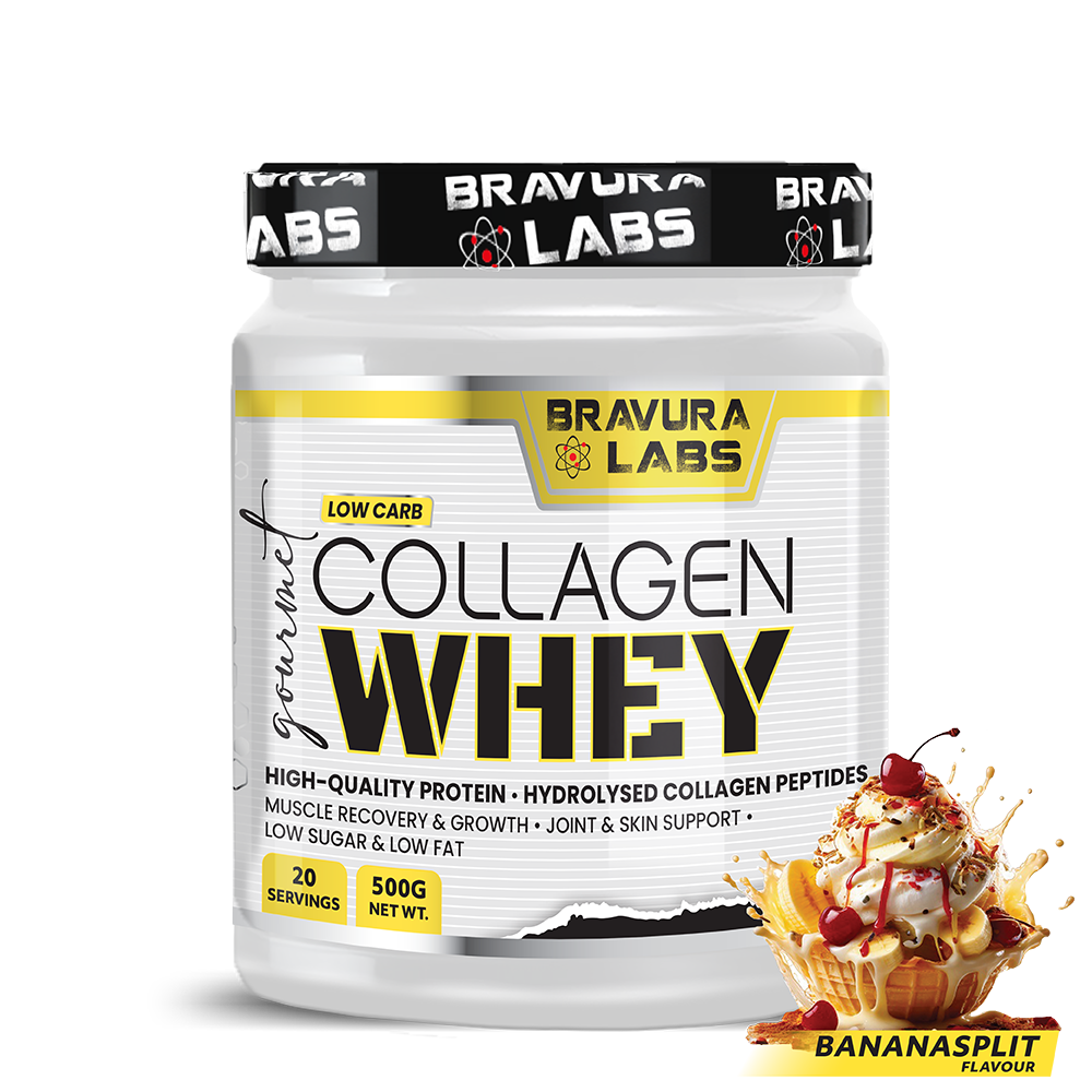 Gourmet Collagen Whey Banana Split 500g - 20 Servings