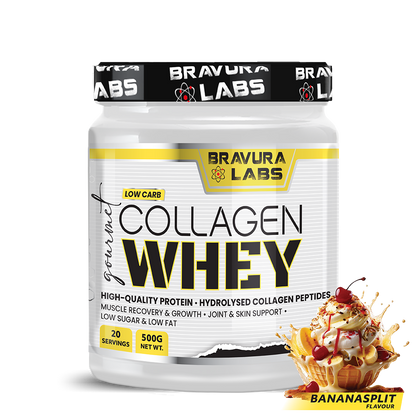 Gourmet Collagen Whey Banana Split 500g - 20 Servings