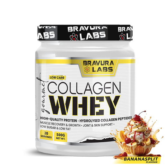 Gourmet Collagen Whey Banana Split 500g - 20 Servings