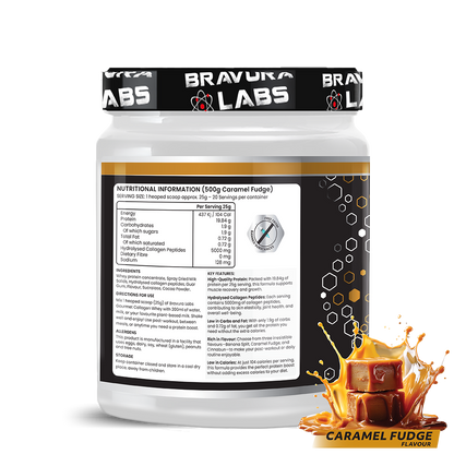 Gourmet Collagen Whey Caramel Fudge 500g - 20 Servings