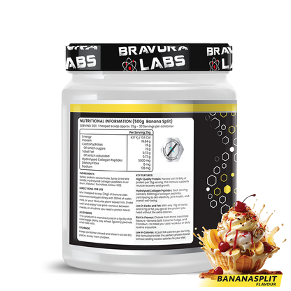 Gourmet Collagen Whey Banana Split 500g - 20 Servings