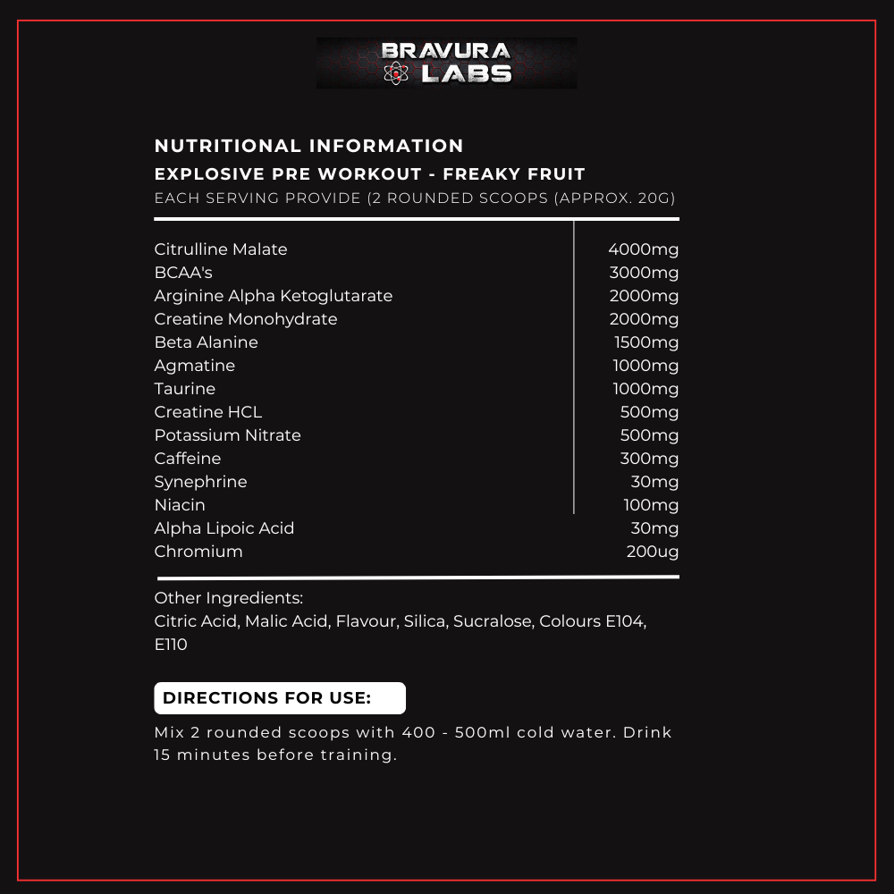 Explosive Pre-Workout Freaky Fruit 400g - 20 Servings