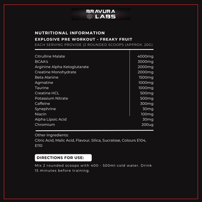 Explosive Pre-Workout Freaky Fruit 400g - 20 Servings